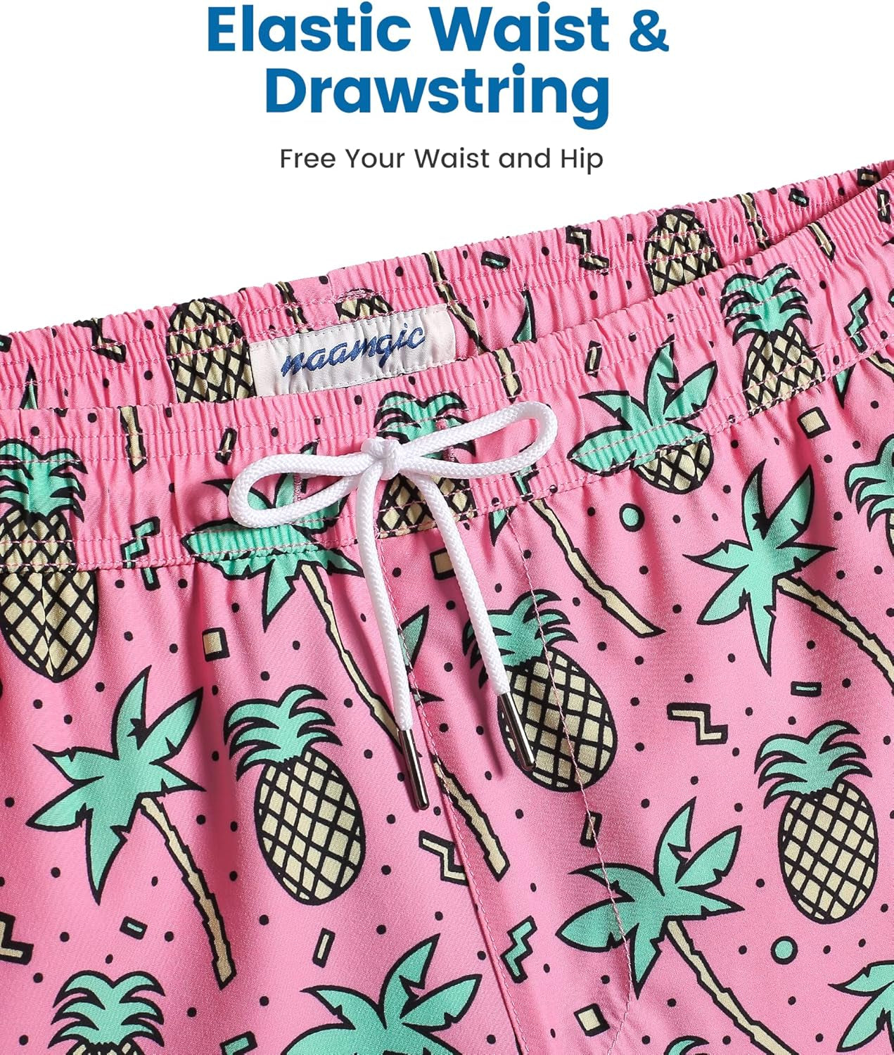 2 in 1 Mens Swim Trunks 7 Inch Swim Shorts Swim Suits Board Shorts