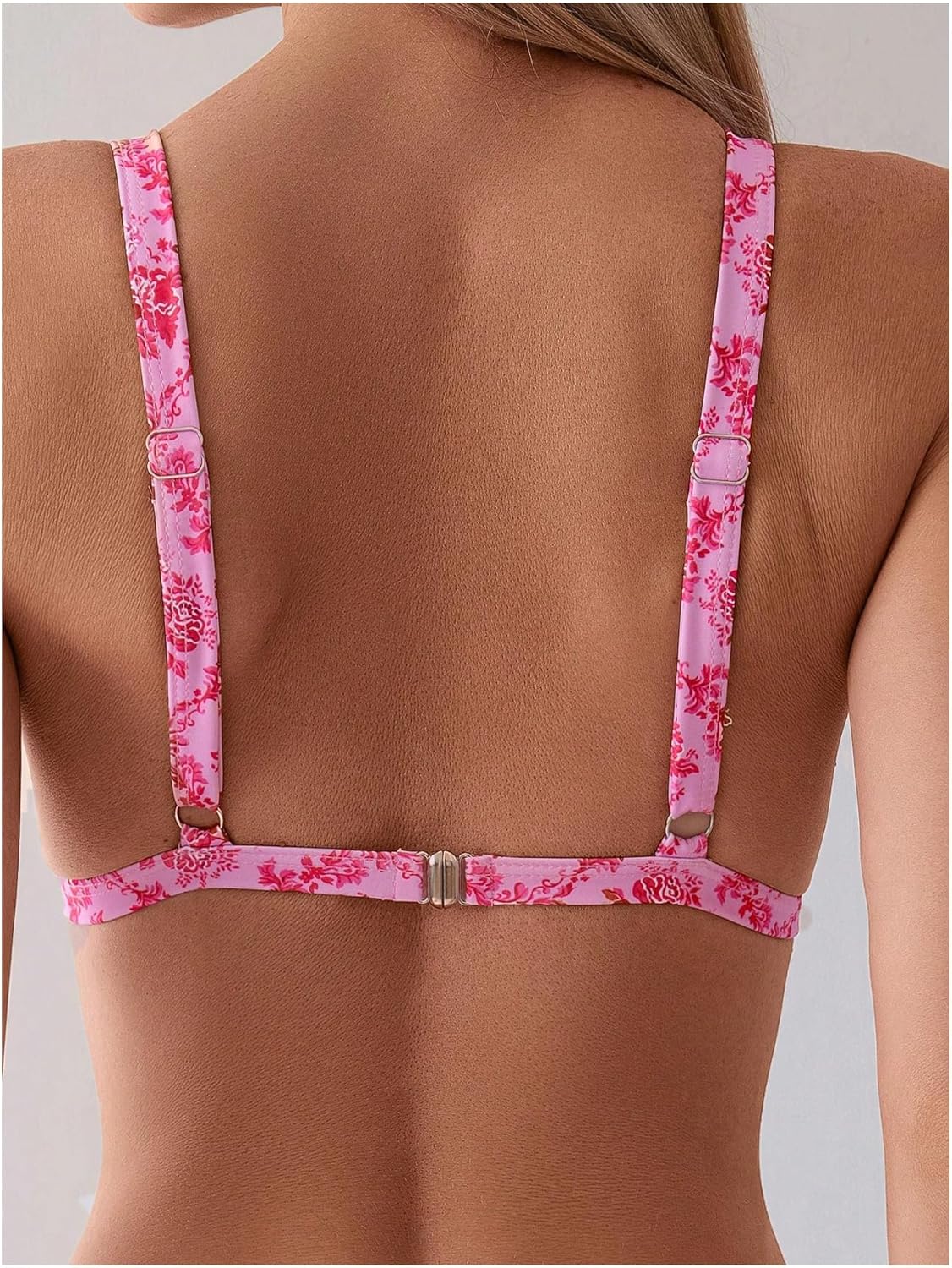 ZAFUL Women'S 2 Piece Floral Print Swimsuit Triangle String High Cut Bikini Sets Bathing Suit