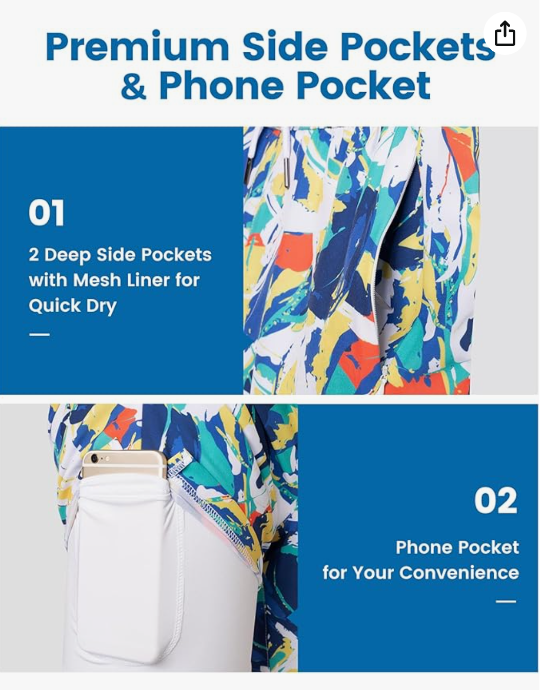 2 in 1 Mens Swim Trunks 7 Inch Swim Shorts Swim Suits Board Shorts