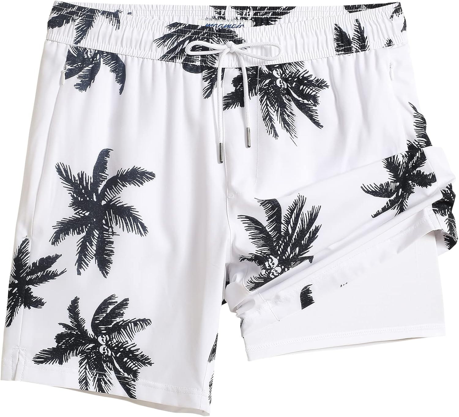 Maamgic 2 in 1 Mens Swim Trunks 7 Inch Swim Shorts Swim Suits Board Shorts