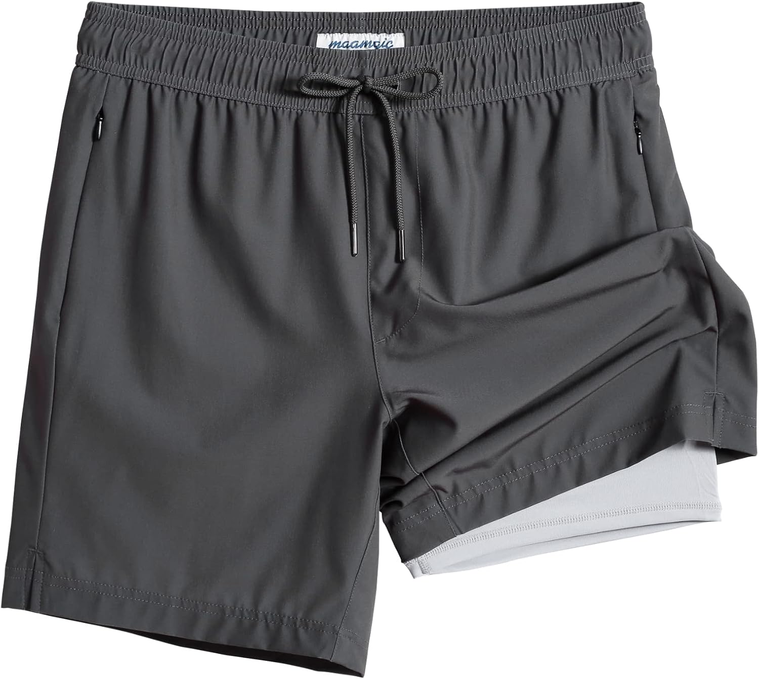 Maamgic 2 in 1 Mens Swim Trunks 7 Inch Swim Shorts Swim Suits Board Shorts