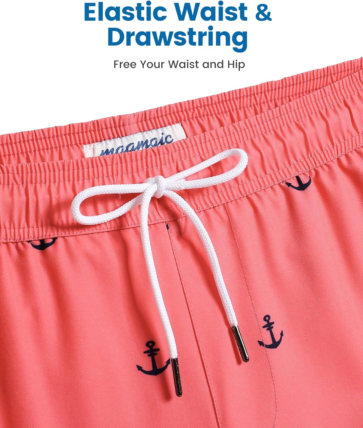 2 in 1 Mens Swim Trunks 7 Inch Swim Shorts Swim Suits Board Shorts